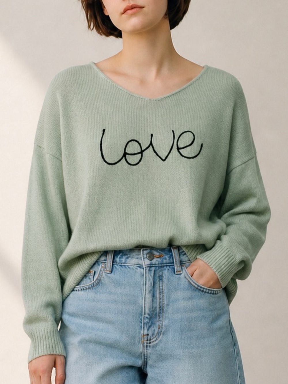 NWT Cozy & Cute “Love” Fall Sweater Size Large